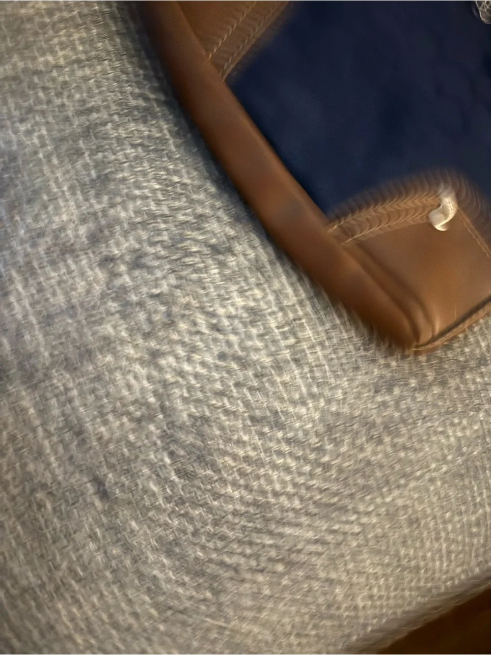 Chaps Navy and Brown Signature Crossbody Messenger Bag